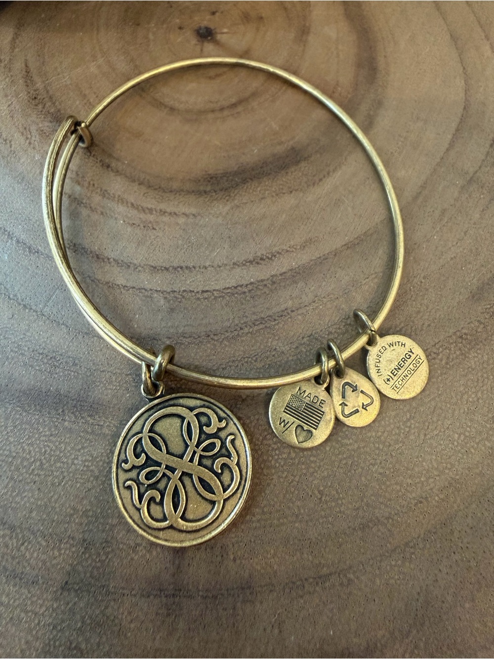 Alex and Ani Path of Life Bangle Gold-Tone